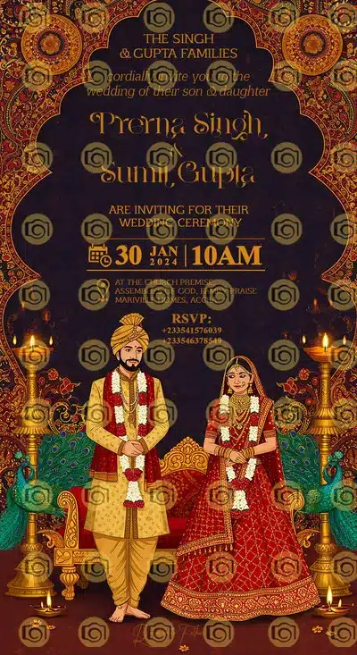 Traditional Hindu Wedding Invite